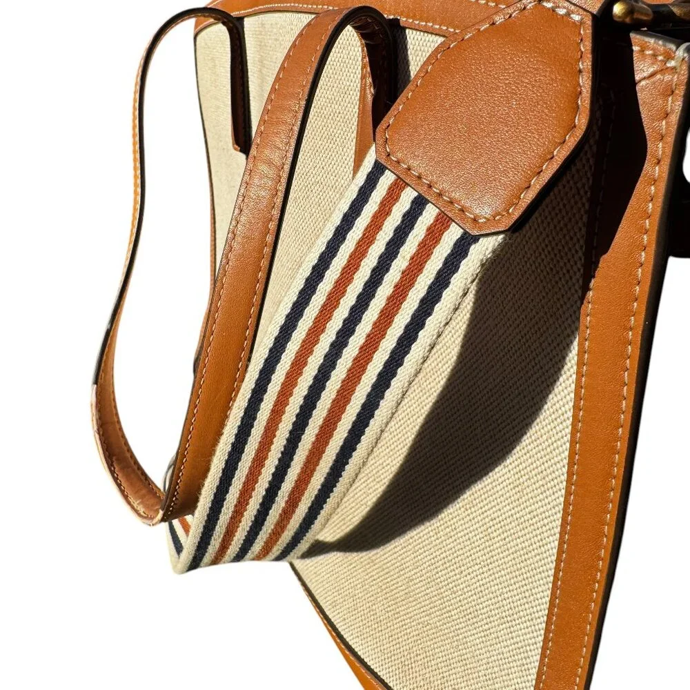 Tory Burch Walker Canvas Satchel in Natural with Striped Strap - Picture 11 of 16